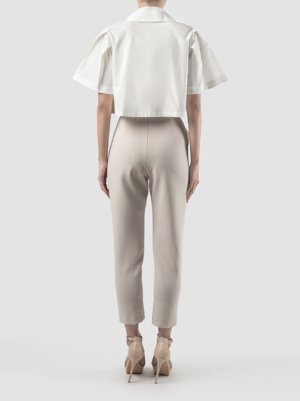 White Vamp cropped shirt