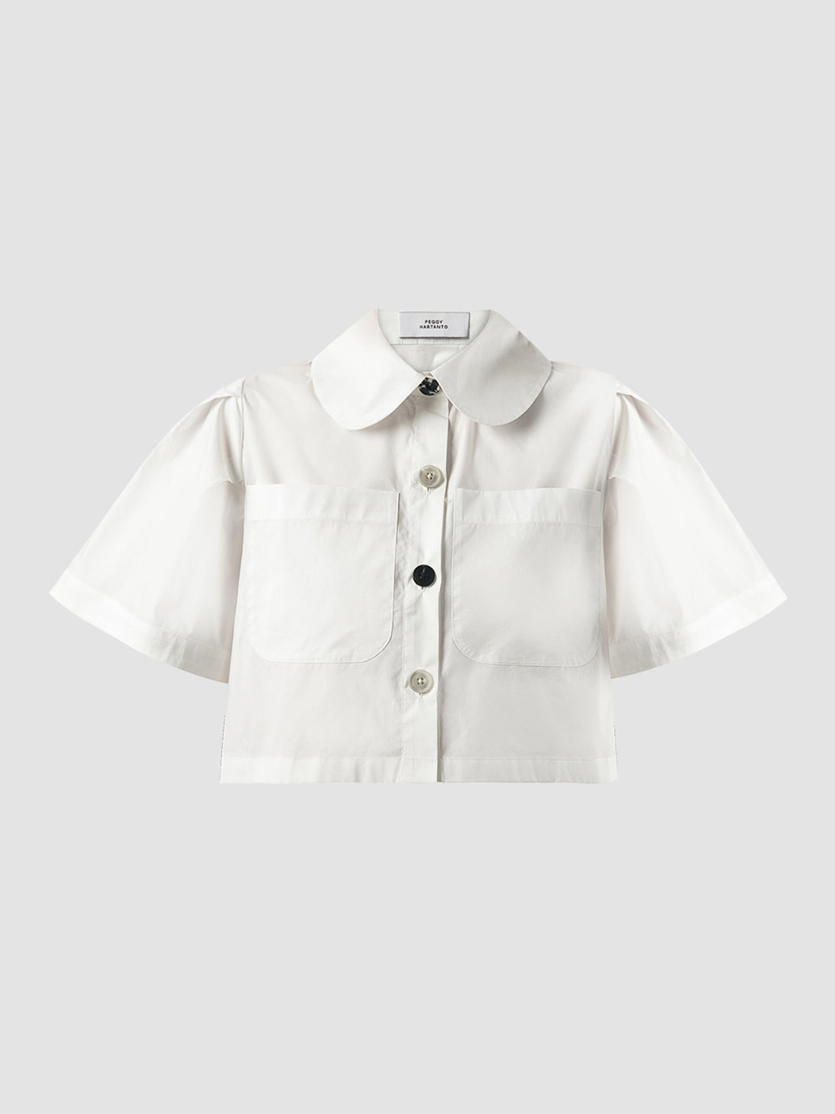 White Vamp cropped shirt
