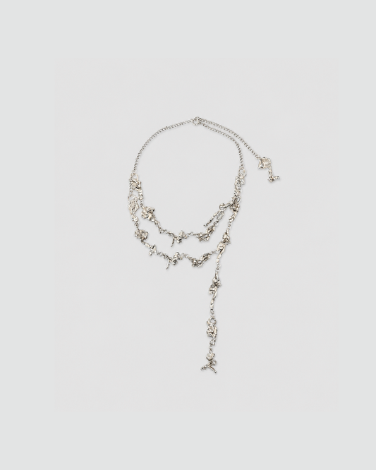 Silver Melted Necklace