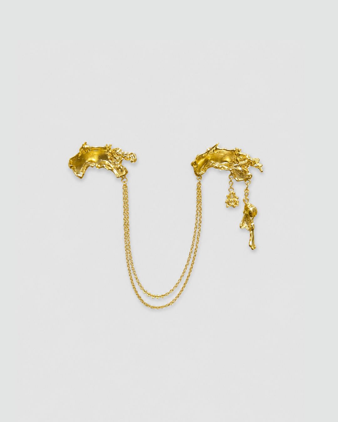 Gold Melt Modular Brooch