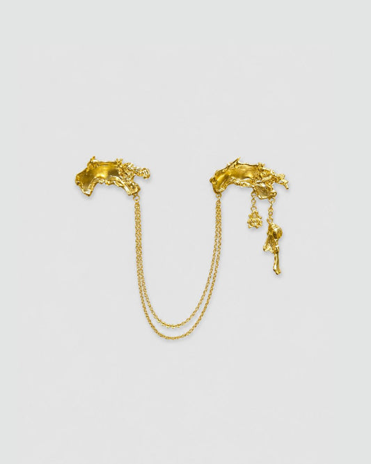 Gold Melt Modular Brooch