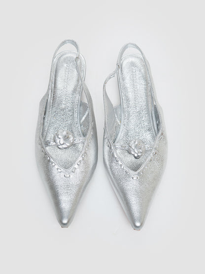 Light Silver Valencia Pumps