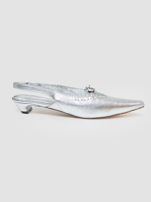 Light Silver Valencia Pumps
