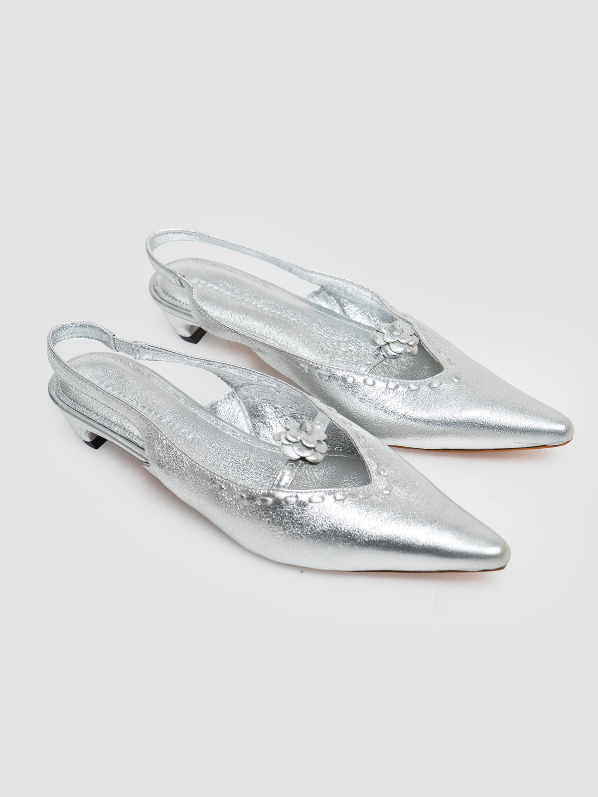 Light Silver Valencia Pumps