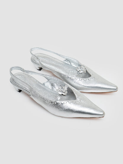 Light Silver Valencia Pumps
