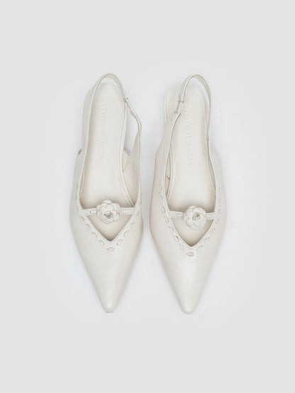 White Valencia Pumps