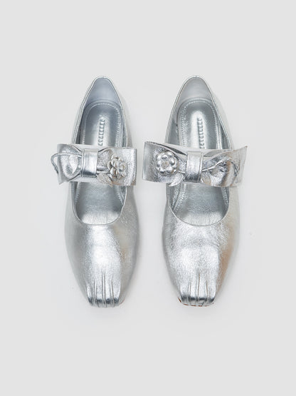 Light Silver Evelina Ballet Shoes