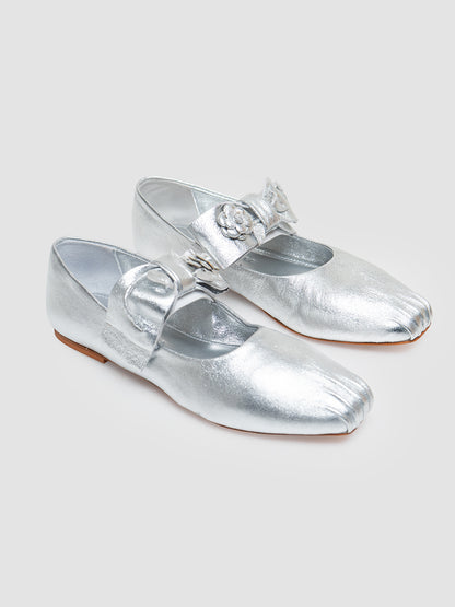 Light Silver Evelina Ballet Shoes