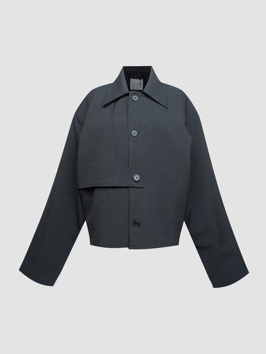 Charcoal Jacket with Front Layer Adjuster