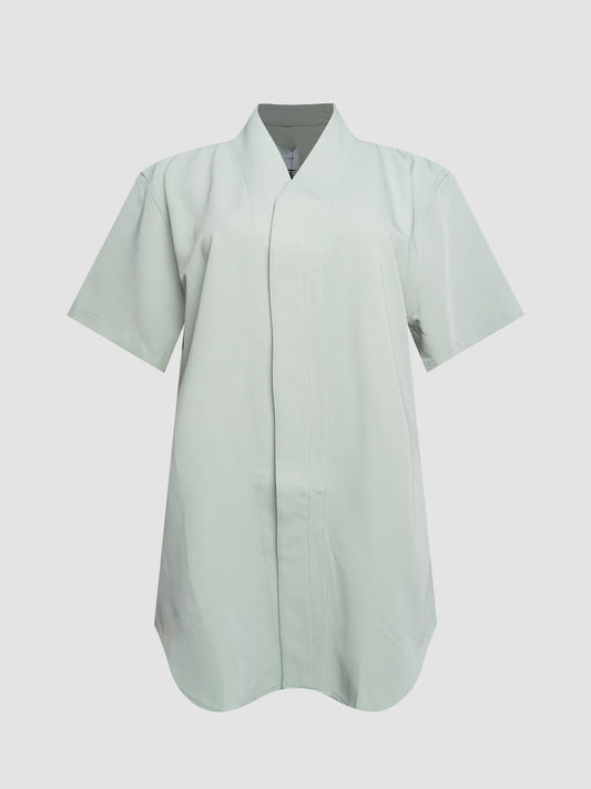 Green Mint Collarless SS Shirt Part 5