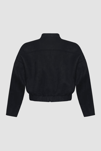 Black Suede Cardigan