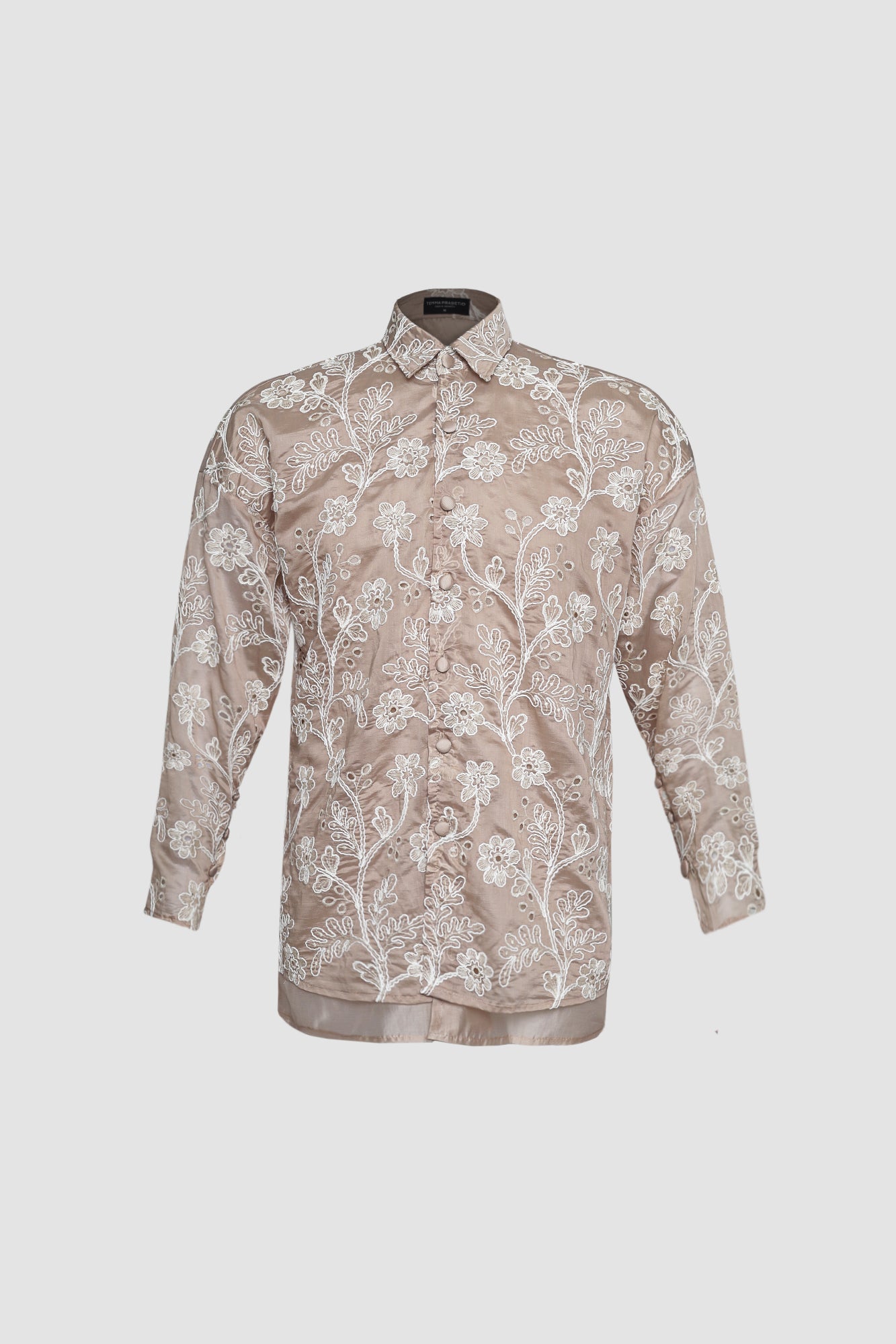 Cream Embroidery Shirt