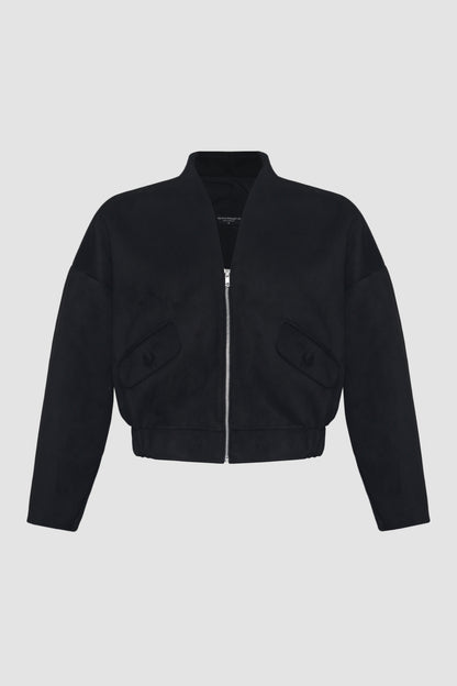 Black Suede Cardigan