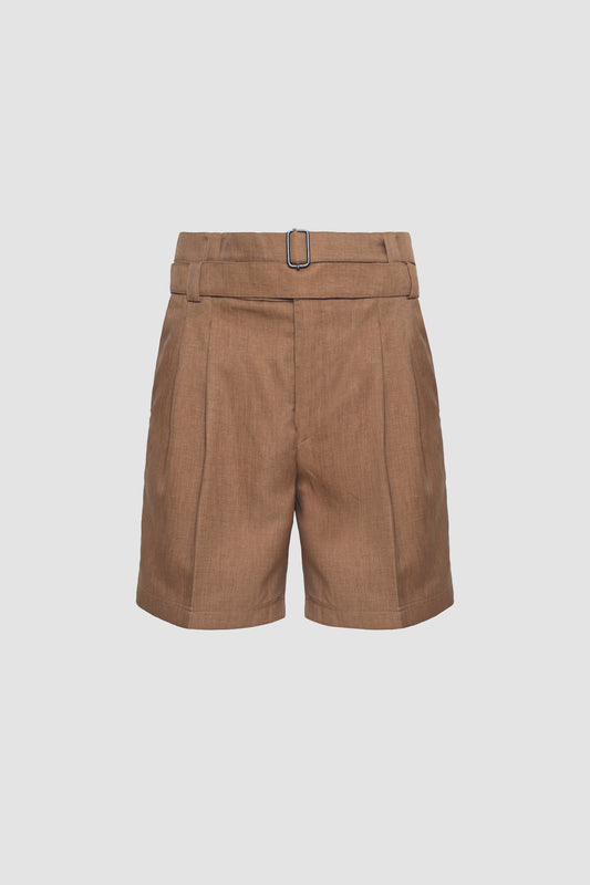 Camel Double Waistband Shorts