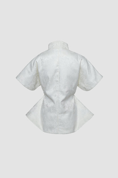 White Signature Embroidered Kimono