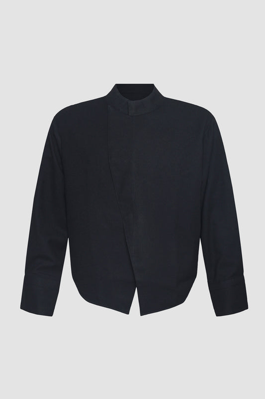 Black Beskap Long Sleeve Shirt