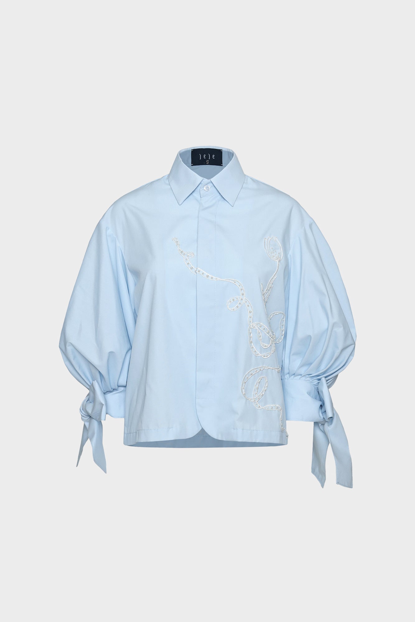 Light Blue Ribbon Shirt