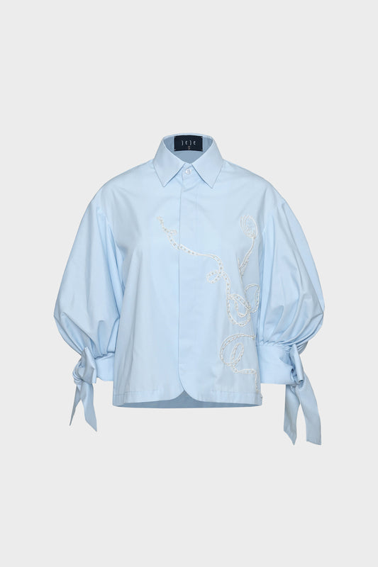 Light Blue Ribbon Shirt