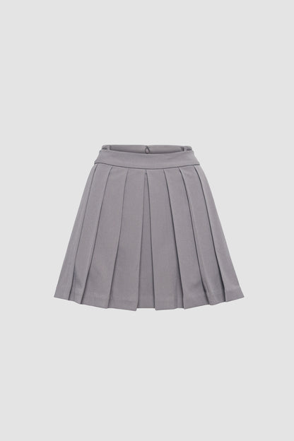 Pastel Grey Low Waist Skort