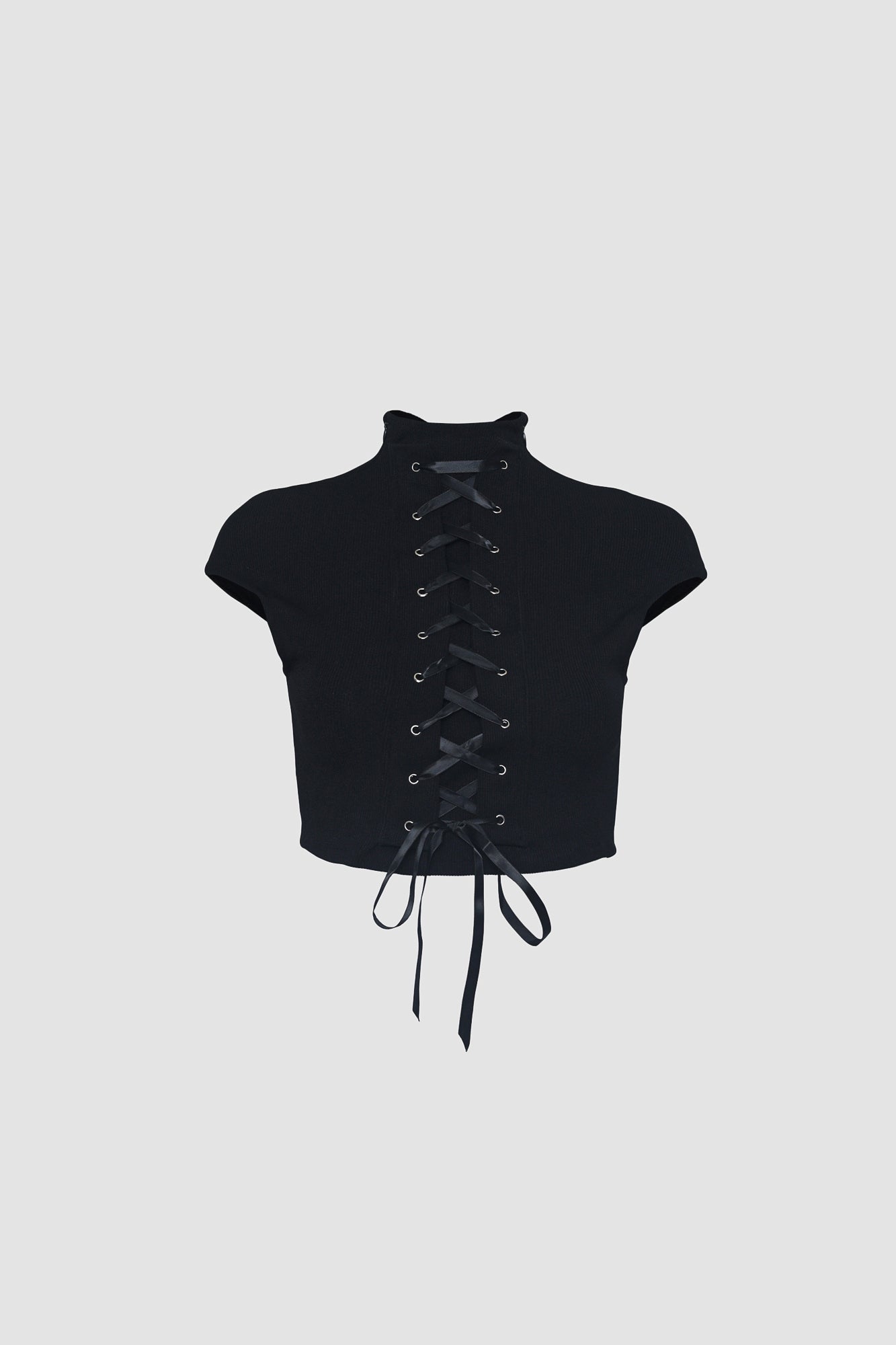 Black Cropped Corset Top