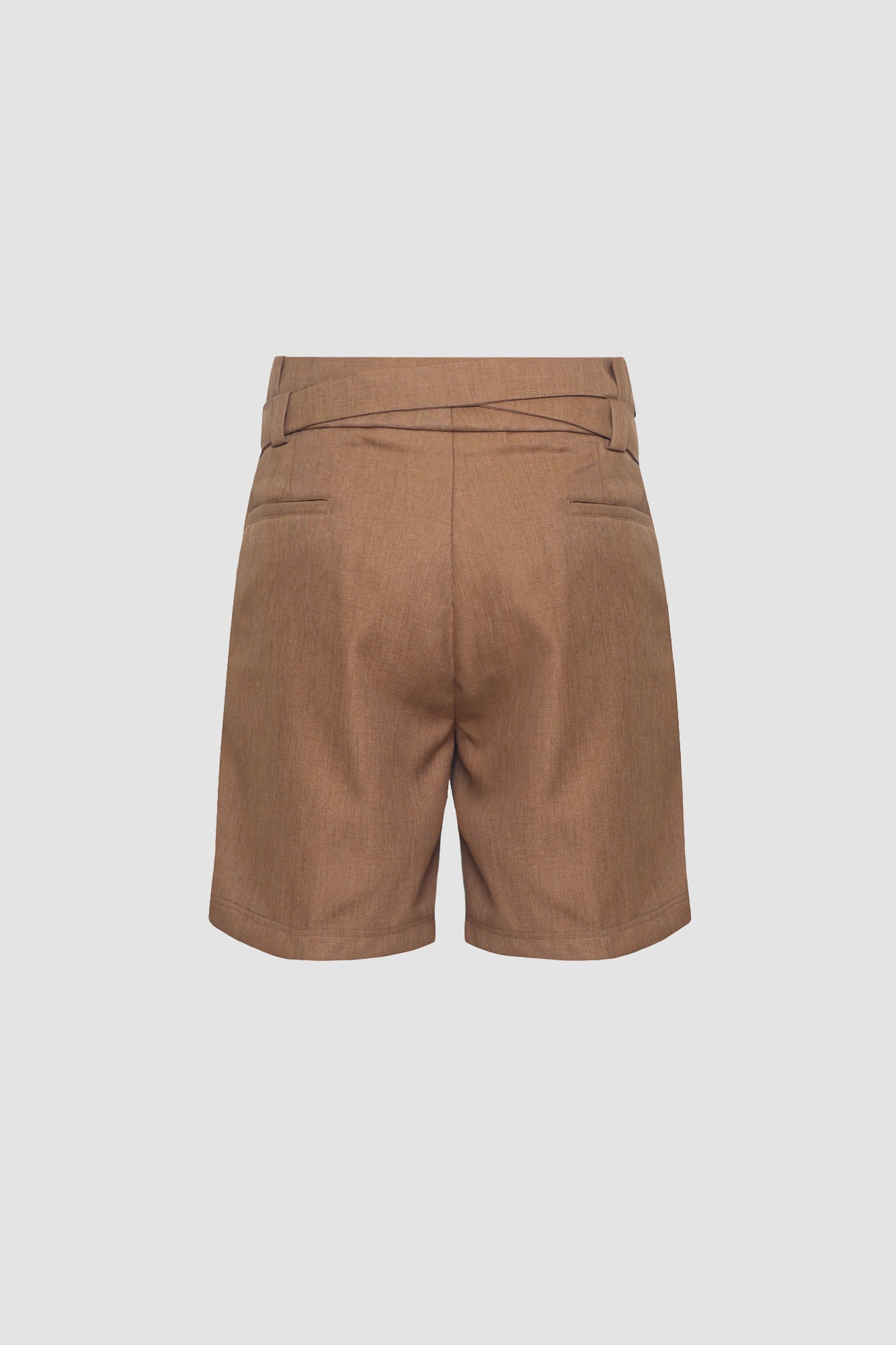 Camel Double Waistband Shorts