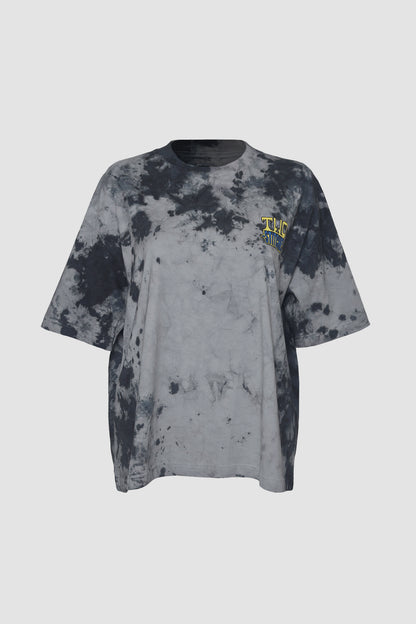Grey/Black Two Stitches Tie Dye T-shirt