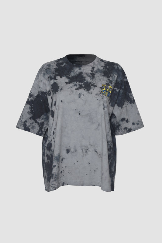 Grey/Black Two Stitches Tie Dye T-shirt
