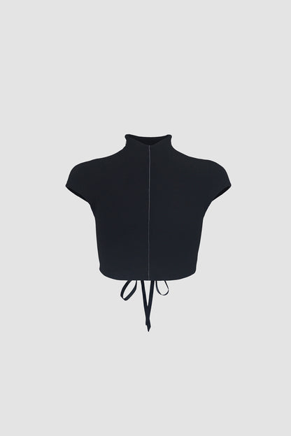 Black Cropped Corset Top