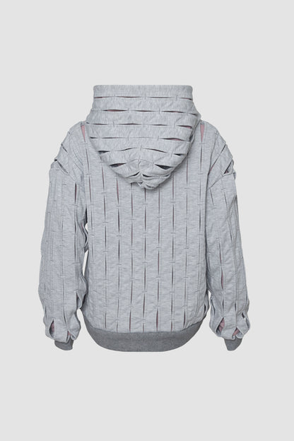 Specter Light Grey & Pink Zip-up Hoodie Jacket
