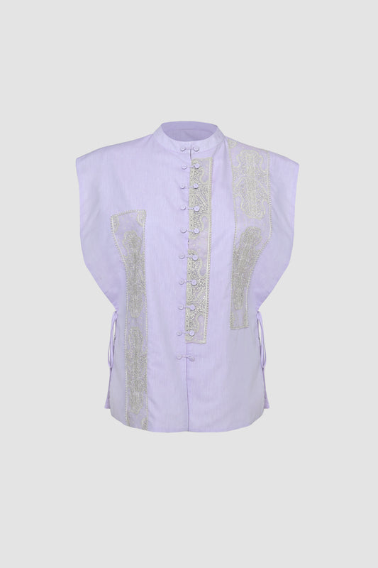 Iris Penara Front Button Apron Top
