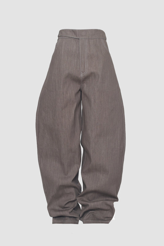 Mocha Blocks Denim Pants
