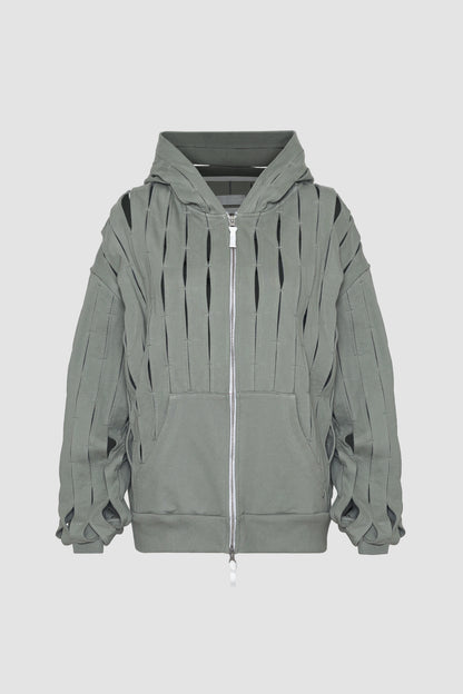 Phantom Green Sage Zip-up Hoodie Jacket