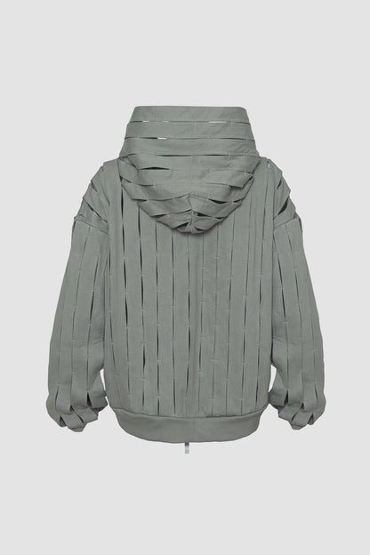 Phantom Green Sage Zip-up Hoodie Jacket