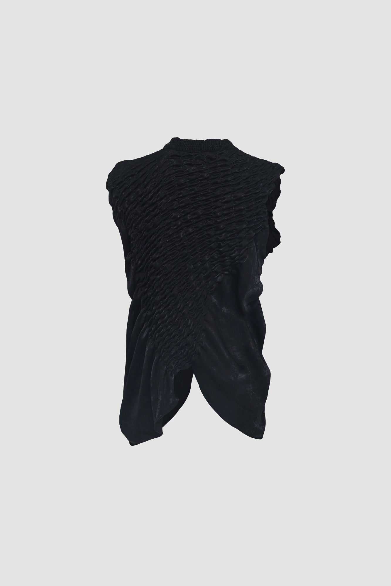 Black Slanted Muscle Tee