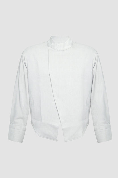 Beige Beskap Long Sleeve Shirt