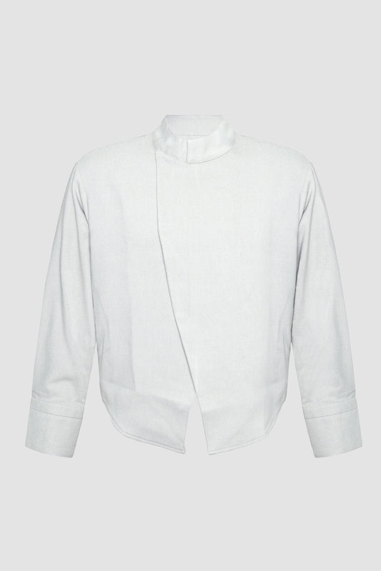 Beige Beskap Long Sleeve Shirt