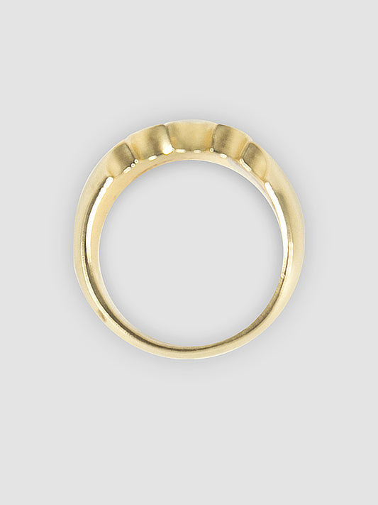 Gold Bitten Dome ring