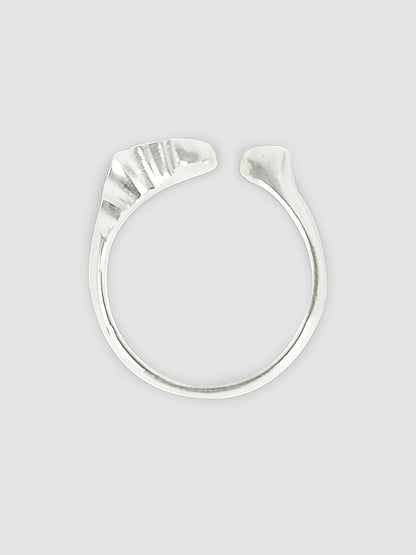 Silver half Bitten ring