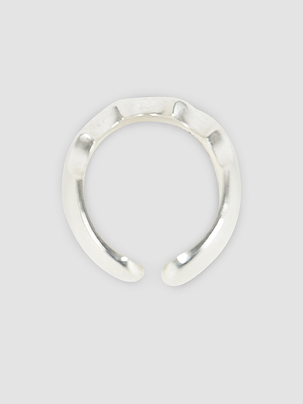 Silver Bitten ear cuff