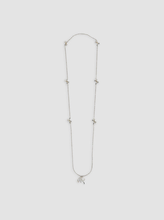 Multiway Bow Necklace In Silver