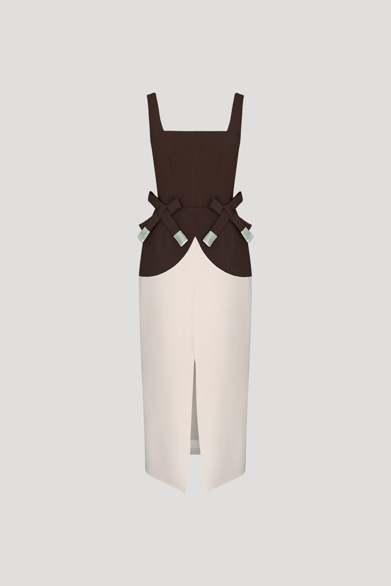 Coffee Brown & Bone White Shika Dress