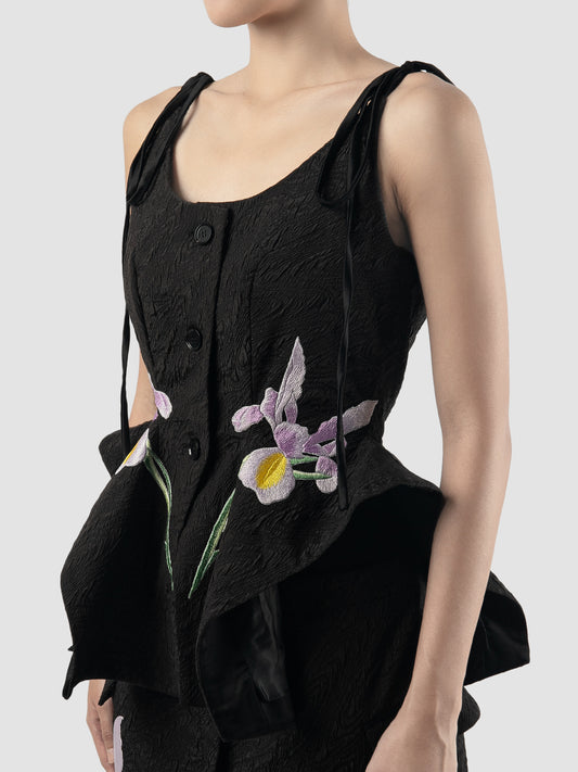 Black Top With Embroidery Detail