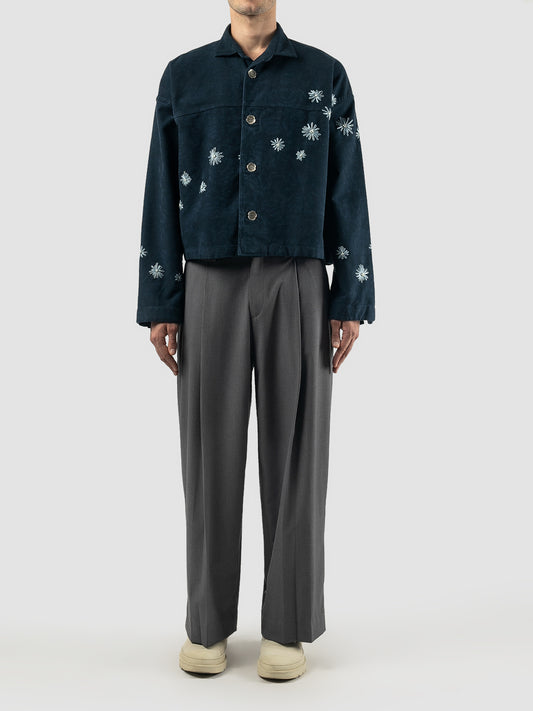 Blue Blooming jacquard jacket