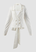 Long Sleeve Bow Jacket In White