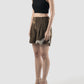 Brown Camo shorts with lace patterns