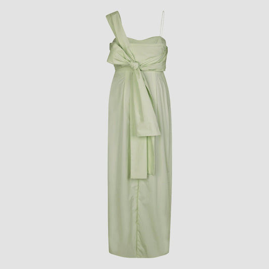 Pistachio green Valentina cotton long dress