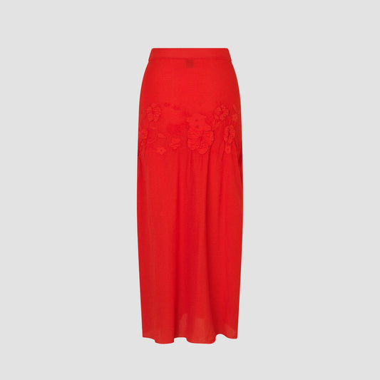 Red Villa Colette smock knit long skirt