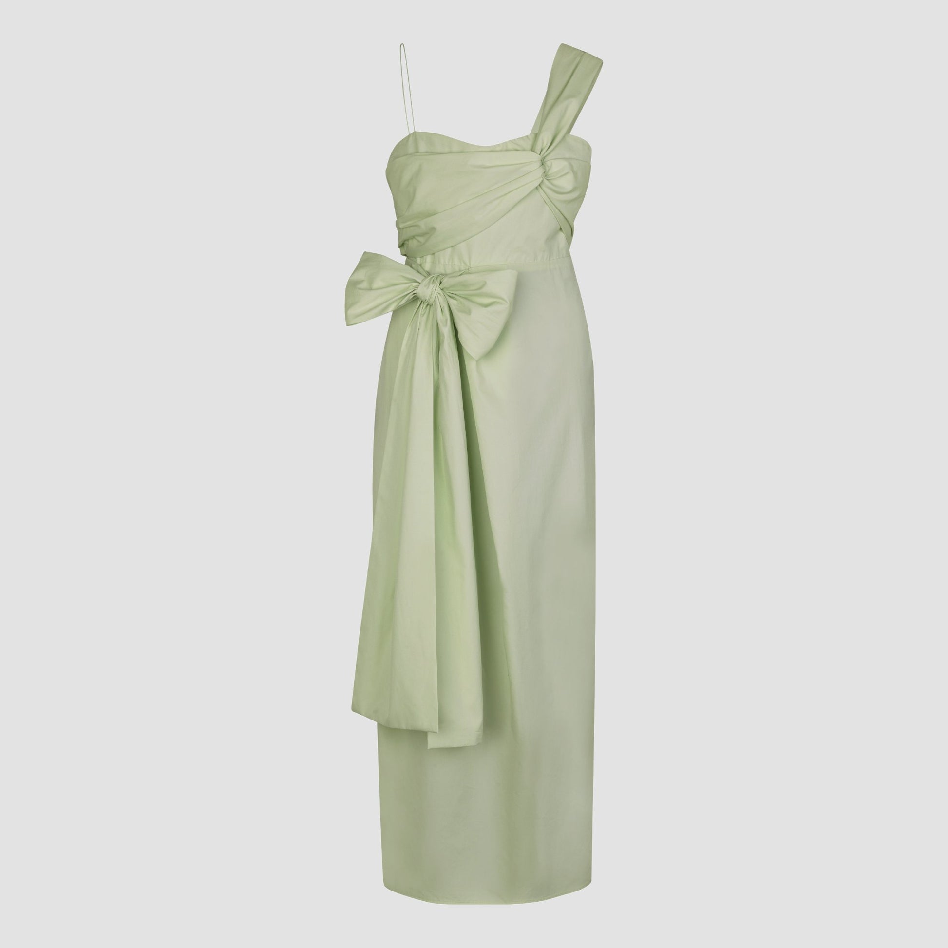 Pistachio green Valentina cotton long dress PILLAR Pistachio green Valentina cotton long dress PILLAR