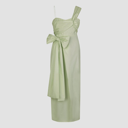 Pistachio green Valentina cotton long dress