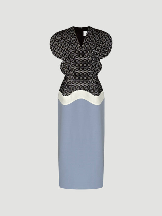 Pearl black-rock blue Yomise dress
